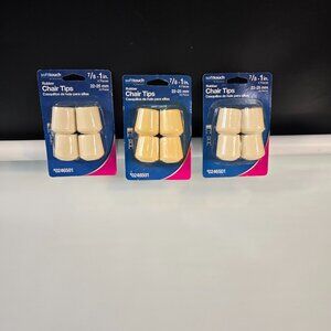 Waxman Soft Touch Rubber Chair Tips 7/8"- 1” 3 Packs Total 12